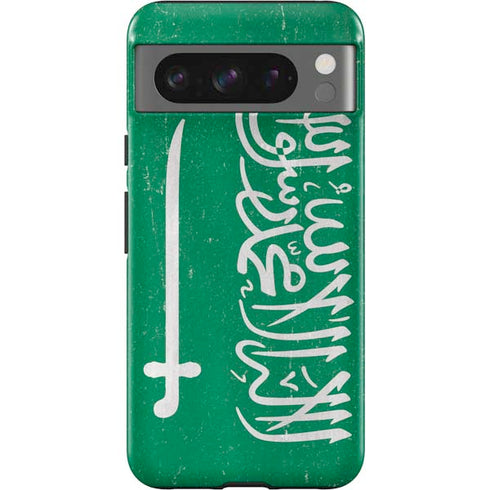 Saudi Arabia Flag Distressed Google Pixel 8 Pro Impact Case